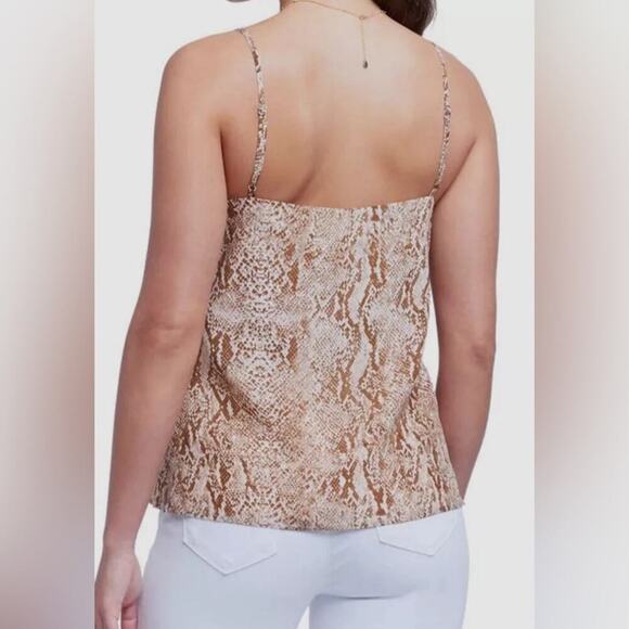 L’AGENCE Jane Silk Camisole Tank Top in Brown Snakeskin Sz Medium EUC $240 MSRP - Picture 5 of 11